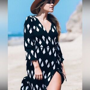 NWOT FIGHTING EEL AVA SKY WRAP MAXI DRESS